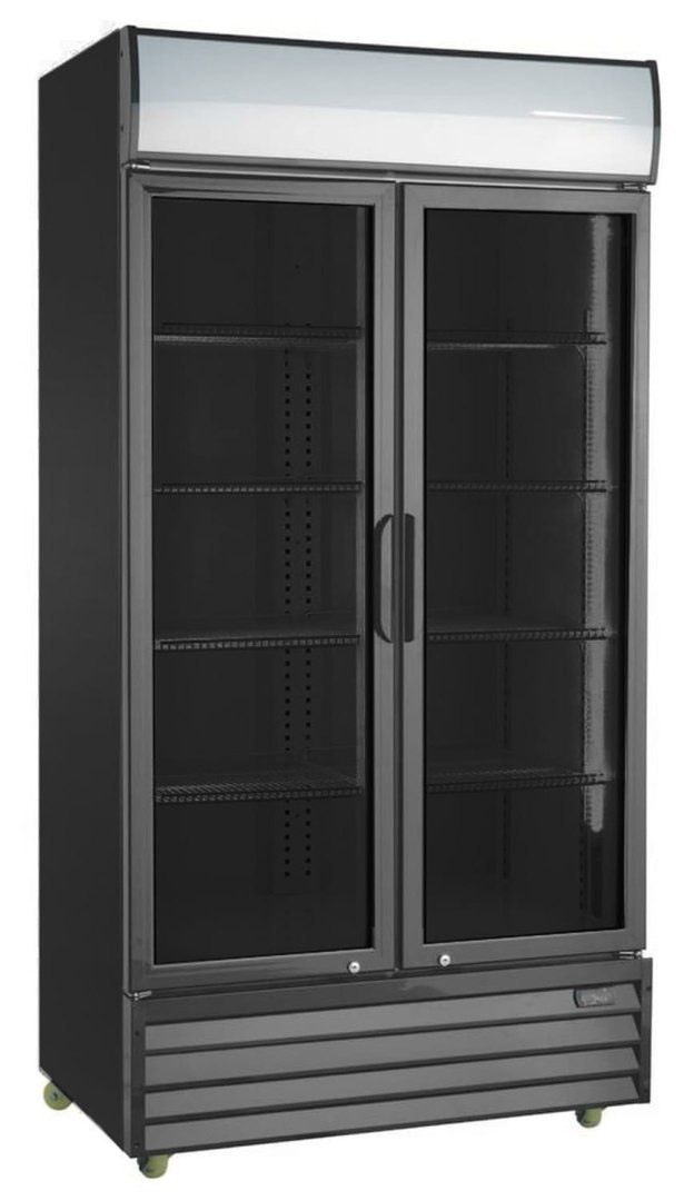 Szafa chłodnicza przeszklona czarna gastronomiczna 1000l Resto Quality RQ1100H-BLACK